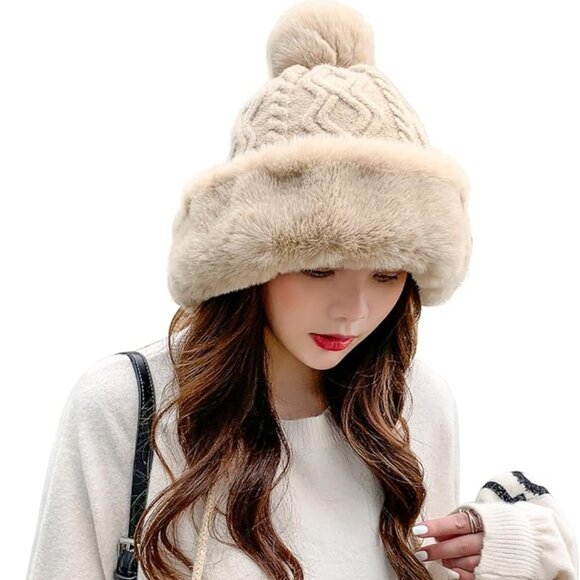 Cute Pompom Slouchy Winter Hat - Picture 3 of 4